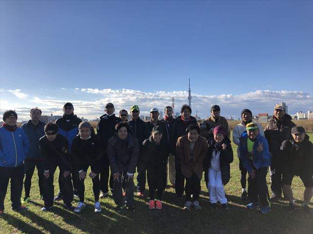 2018年12月24日　第10回スポーツメイトラン葛飾区荒川河川敷堀切橋マラソン大会