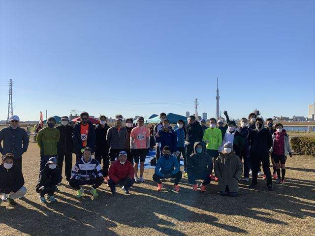 2021年1月30日　第28回スポーツメイトラン葛飾区荒川河川敷堀切橋マラソン大会